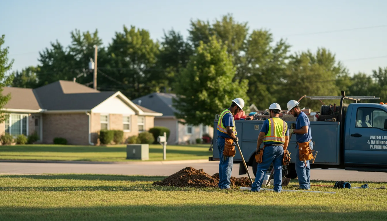 Residential water line and bathroom plumbing service in Brewster, OH